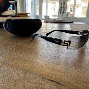 Versace Black Sunglasses with Gradient Lenses